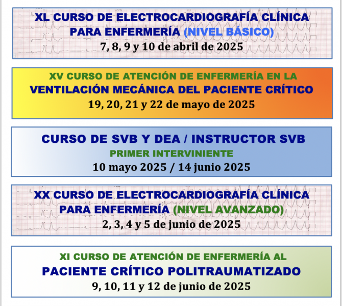 PUBLICADOS CURSOS PRIMER SEMESTRE 2025 - GRUPO DE TRABAJO DE ENFERMERIA